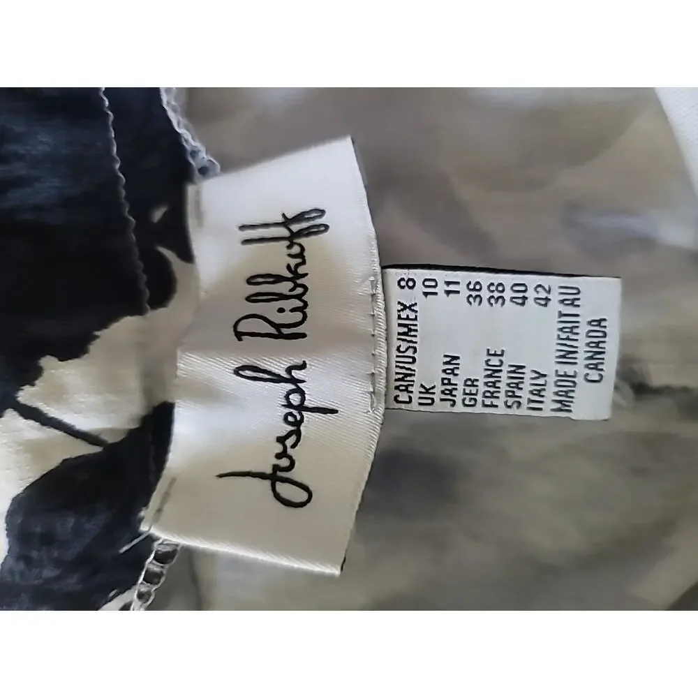 Joseph Ribkoff Women's Blue Floral Lightweight Stretch Mid Rise Pants Size 8 - Picture 8 of 9
